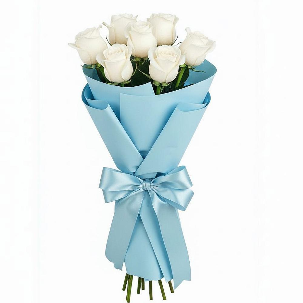 Букет 7 белых роз Проуд в Пристень