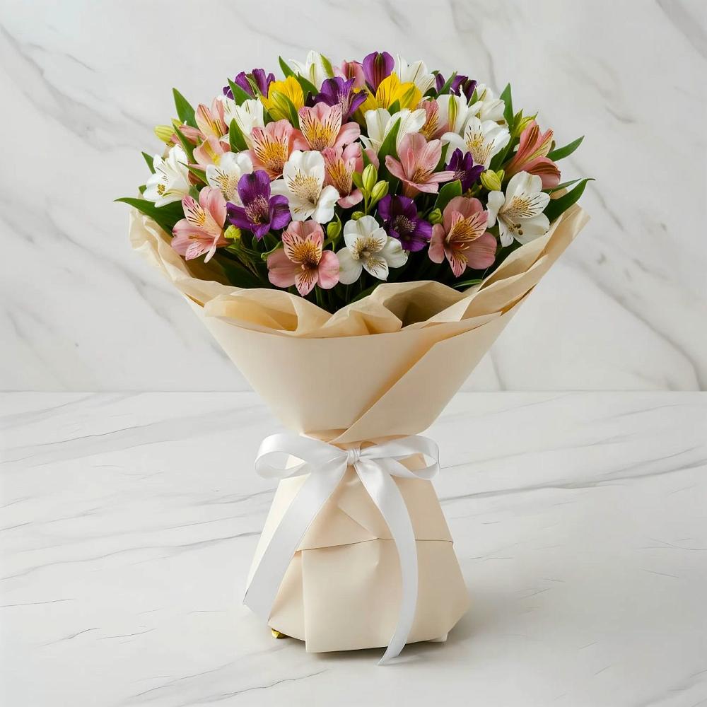 Букет цветов из: Альстромерии в Пристень