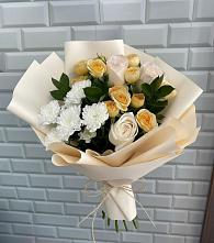 Букет цветов из:  Розы и Хризантемы в Пристень