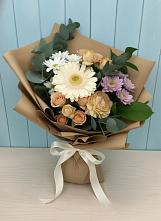 Букет цветов из:  Герберы и Хризантемы в Пристень