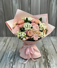 Букет цветов из:  Гвоздики, Розы и Хризантемы #REPLACE_PRED# Пристень