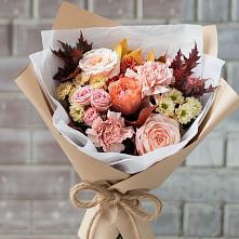 Букет цветов из:  Гвоздики, Хризантемы и Розы в Пристень