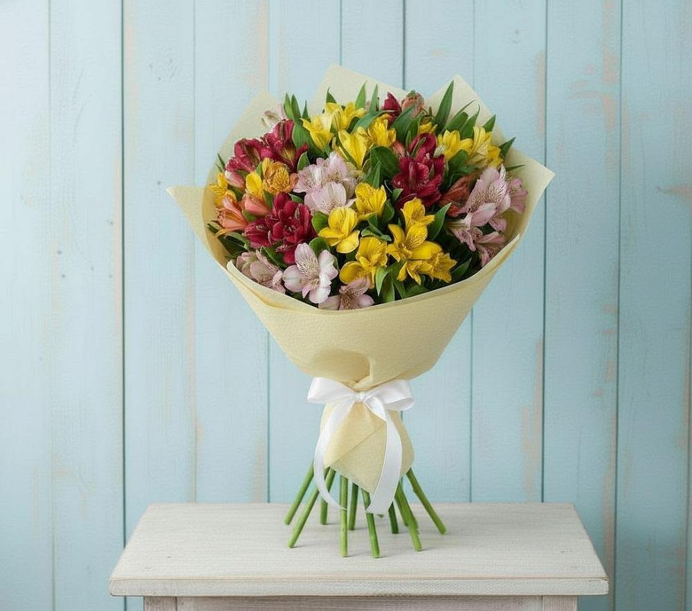 Букет цветов из: Альстромерии в Пристень