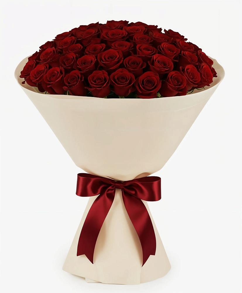 Букет 101 Бордовая роза Блэк Бакарра в Пристень