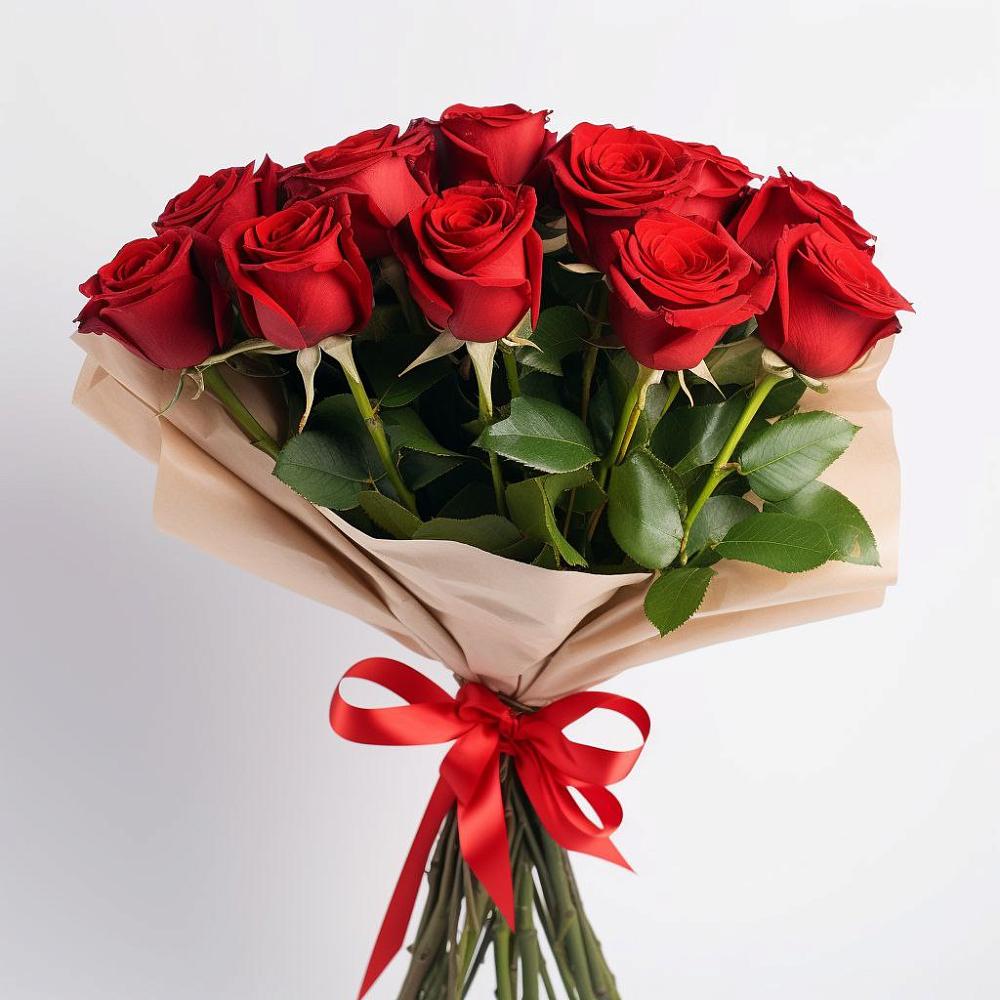 Букет 11 Красных роз Эдлесс Лав в Пристень